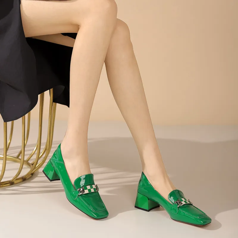 VEDULLAR Chunky Heel High Heels 4.5cm Women's-21