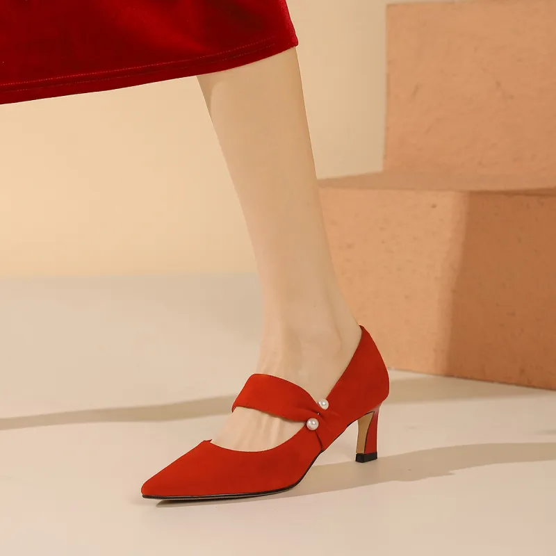 VEDULLAR Slim Heel High Heels 5.5cm Women's-11