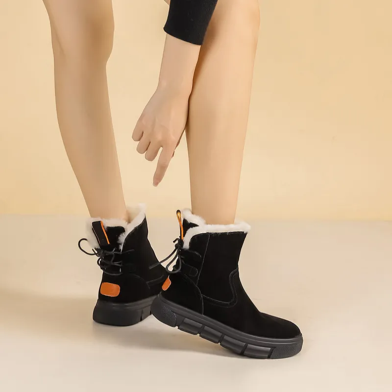 VEDULLAR Thermal Abrasion Resistant Coverage Crew Snow Boots Women's-10