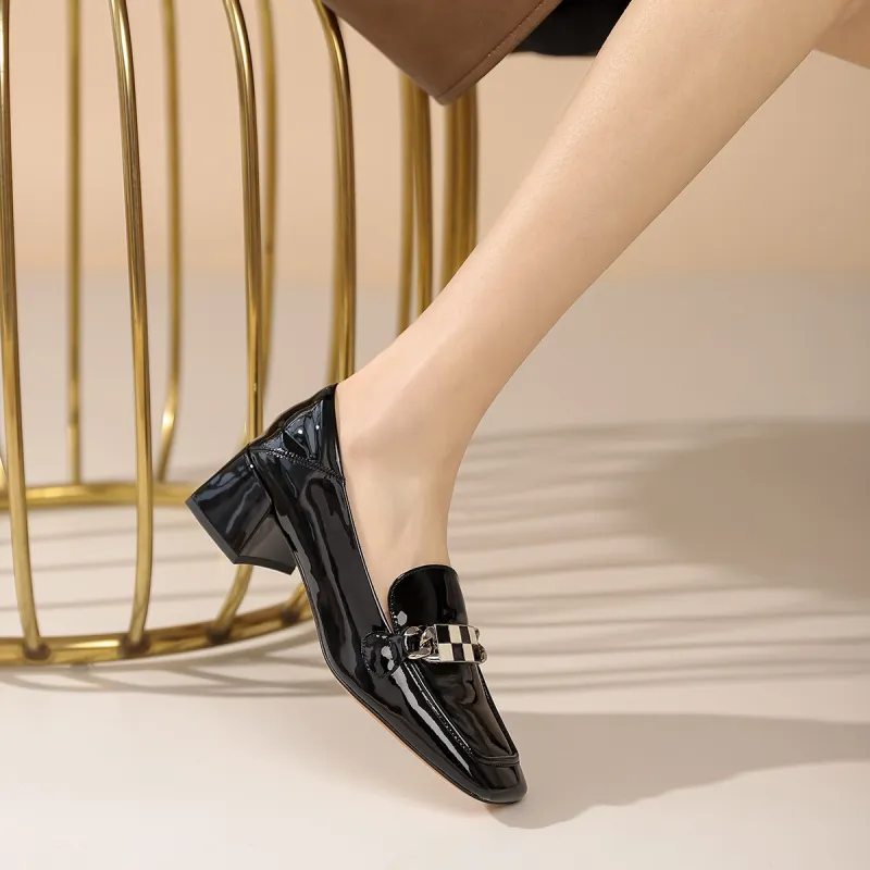 VEDULLAR Chunky Heel High Heels 4.5cm Women's-7