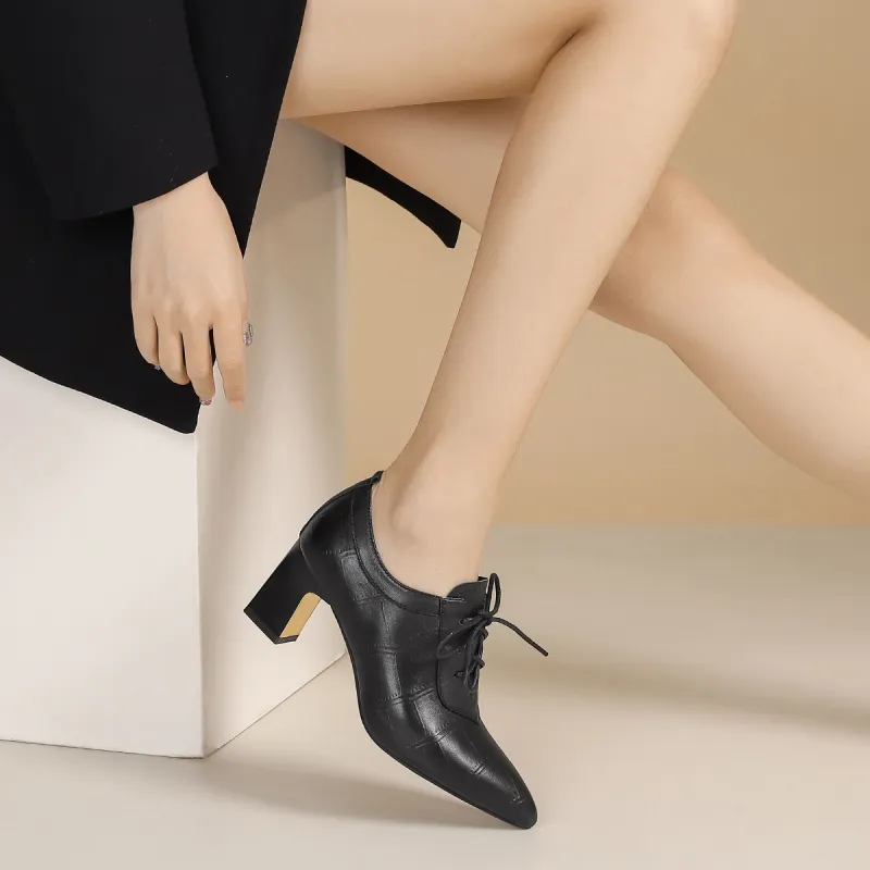 VEDULLAR Chunky Heel High Heels 6.5cm Women's-11
