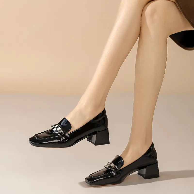 VEDULLAR Chunky Heel High Heels 4.5cm Women's-4