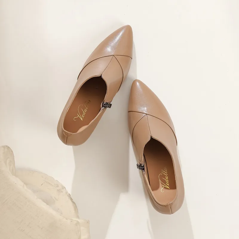 VEDULLAR Chunky Heel High Heels 6.5cm Women's-9