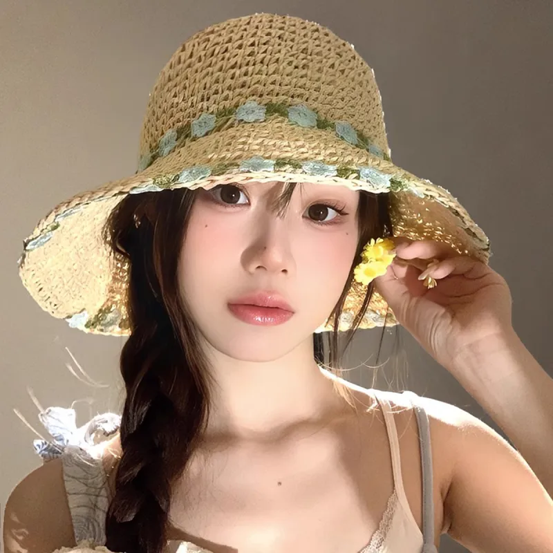 ZANC Straw Woven Sun Protection Hats Unisex-8