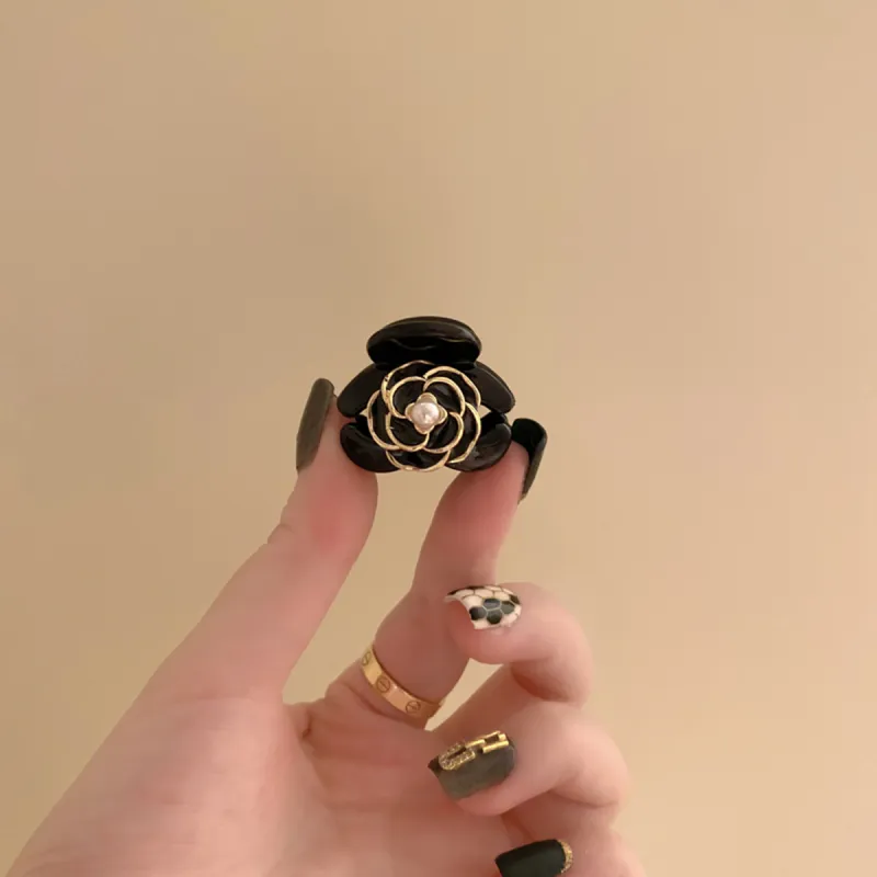 ZANC Acrylic Hair Clips Women's Black White-17