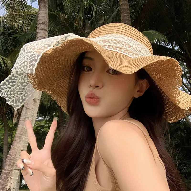 ZANC Straw Woven Sun Protection Hats Unisex-6