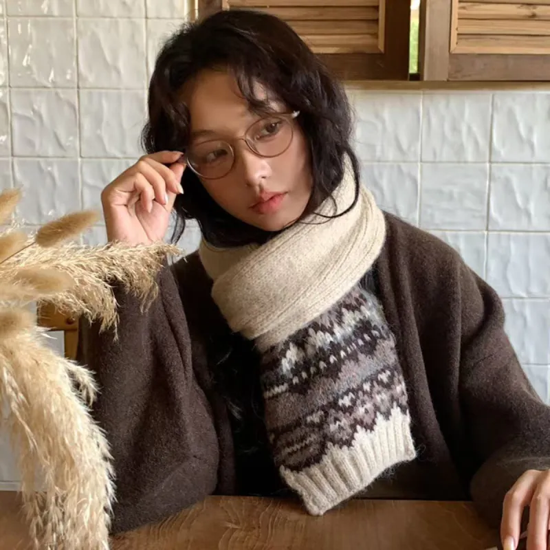 ZANC Polyester Knit Scarves Unisex-2