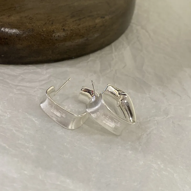 ZANC S925 Silver Stud Earrings Women's-3