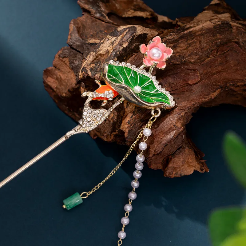 ZANC Alloy Faux Pearl Hairpins Women's-1
