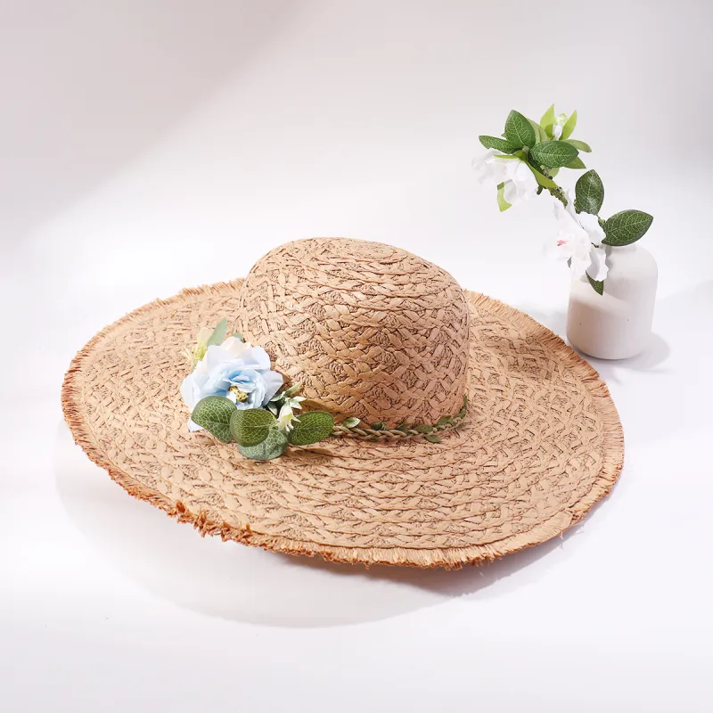 ZANC Straw Woven Sun Protection Hats Unisex-4
