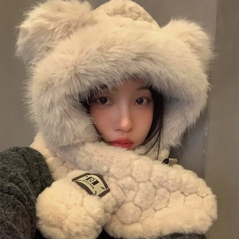 ZANC Polyester Hoods & Plush Hats Unisex-4