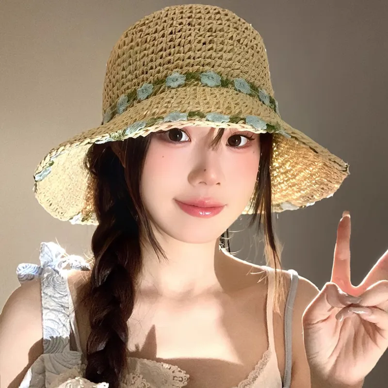 ZANC Straw Woven Sun Protection Hats Unisex-7