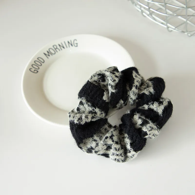 ZANC Flannelette Hair Tie Women's Black/White/White/Brown-3