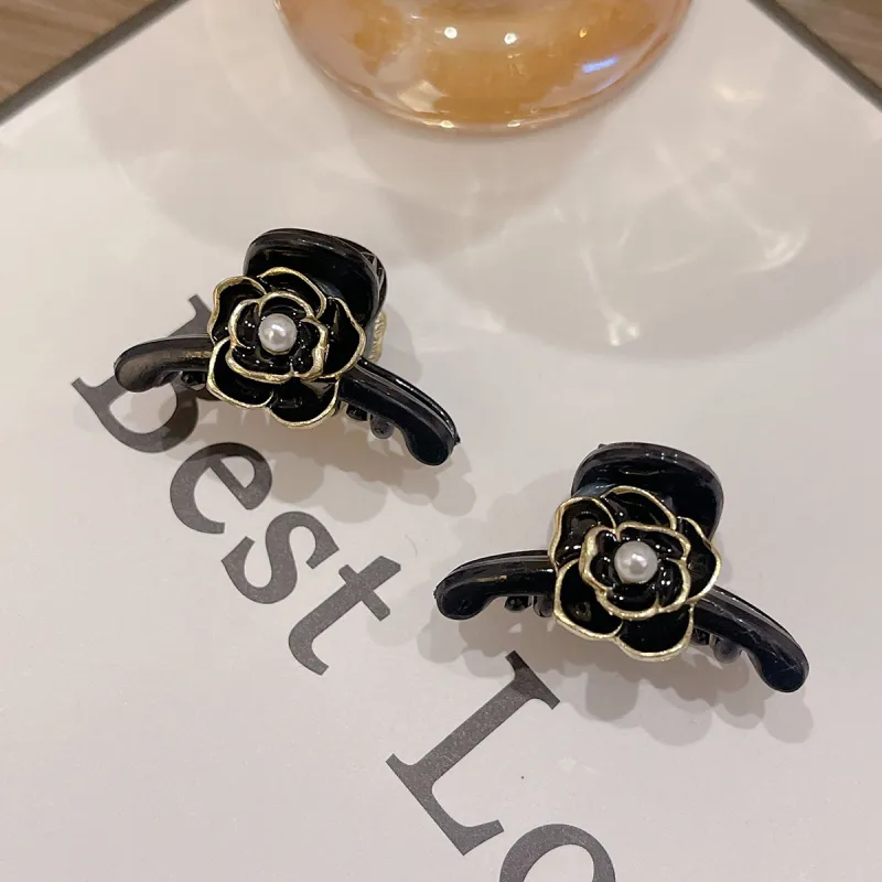 ZANC Acrylic Hair Clips Women's Black White-2