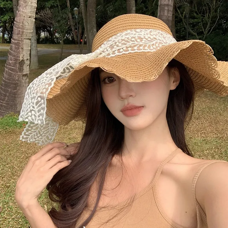 ZANC Straw Woven Sun Protection Hats Unisex-10