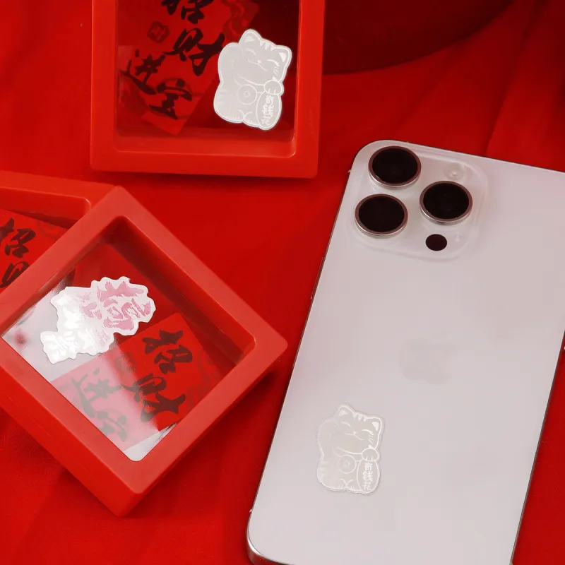ZANC Sterling Silver Cell Phone Sticker Unisex-5