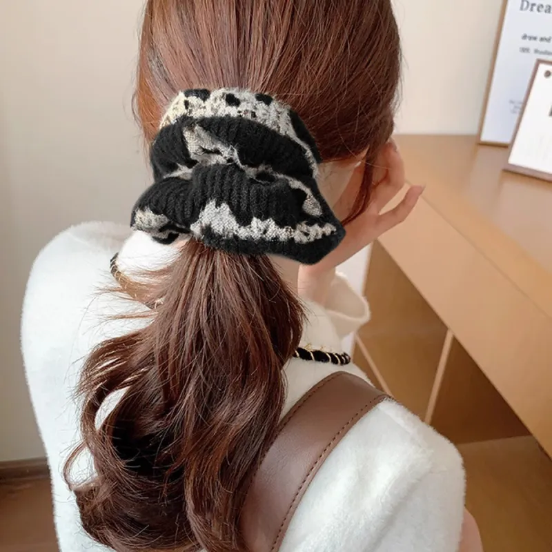 ZANC Flannelette Hair Tie Women's Black/White/White/Brown-4