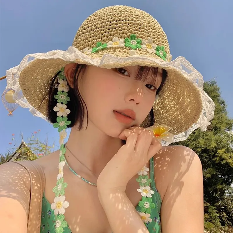 ZANC Straw Woven Sun Protection Hats Unisex-1
