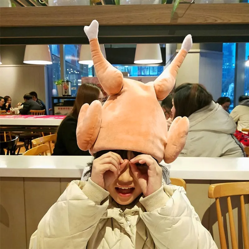 ZANC Polyester Chicken Leg Hat Unisex-1