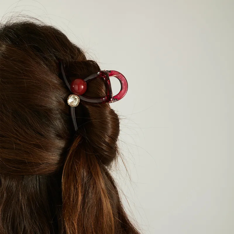 ZANC Acrylic Pearl Hair Clips Women's-8
