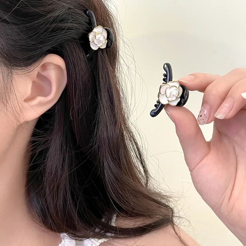 ZANC Acrylic Hair Clips Women's Black White-8