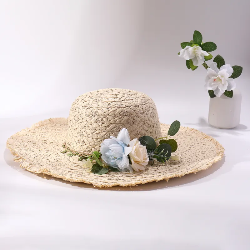 ZANC Straw Woven Sun Protection Hats Unisex-1