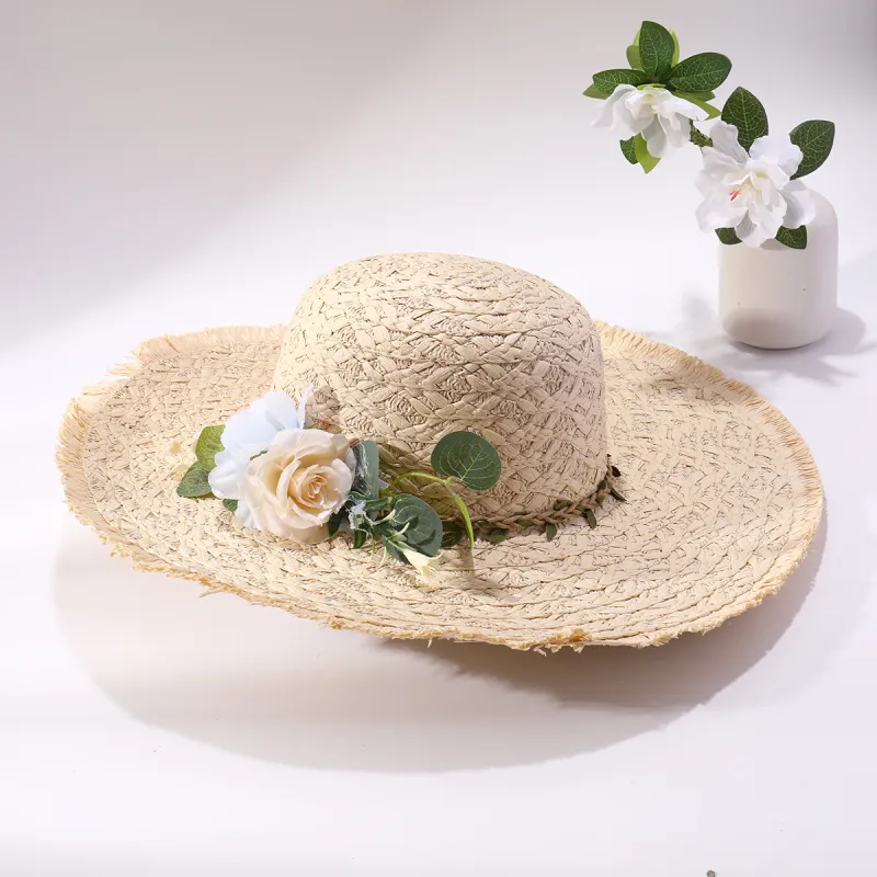 ZANC Straw Woven Sun Protection Hats Unisex-2