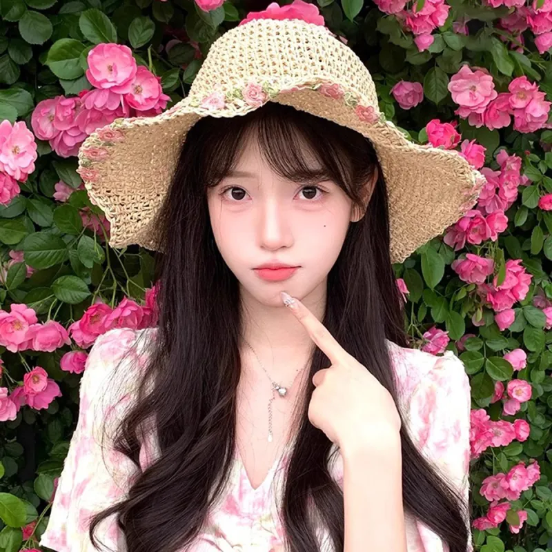 ZANC Straw Woven Sun Protection Hats Unisex-4