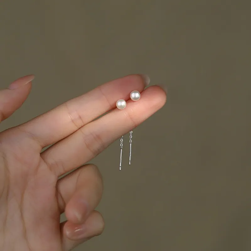 ZANC Alloy Faux Pearl Drop Earrings Women's-1