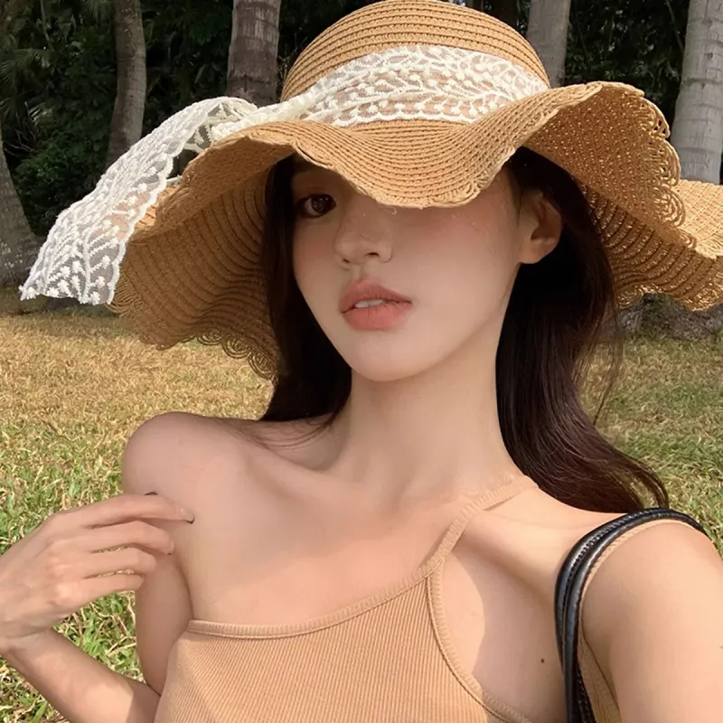 ZANC Straw Woven Sun Protection Hats Unisex-7