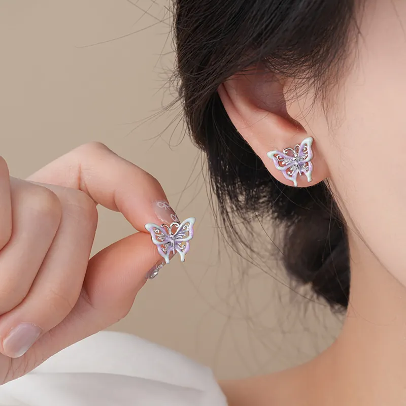 ZANC Alloy Stud Earrings Women's-4