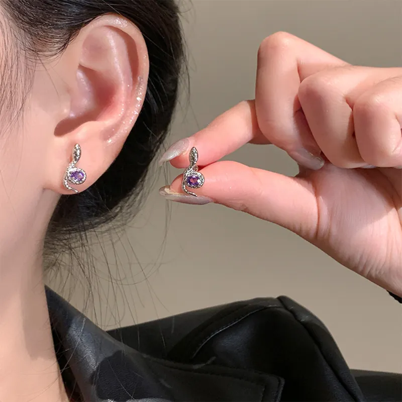 ZANC Titanium Steel Stud Earrings Women's-5