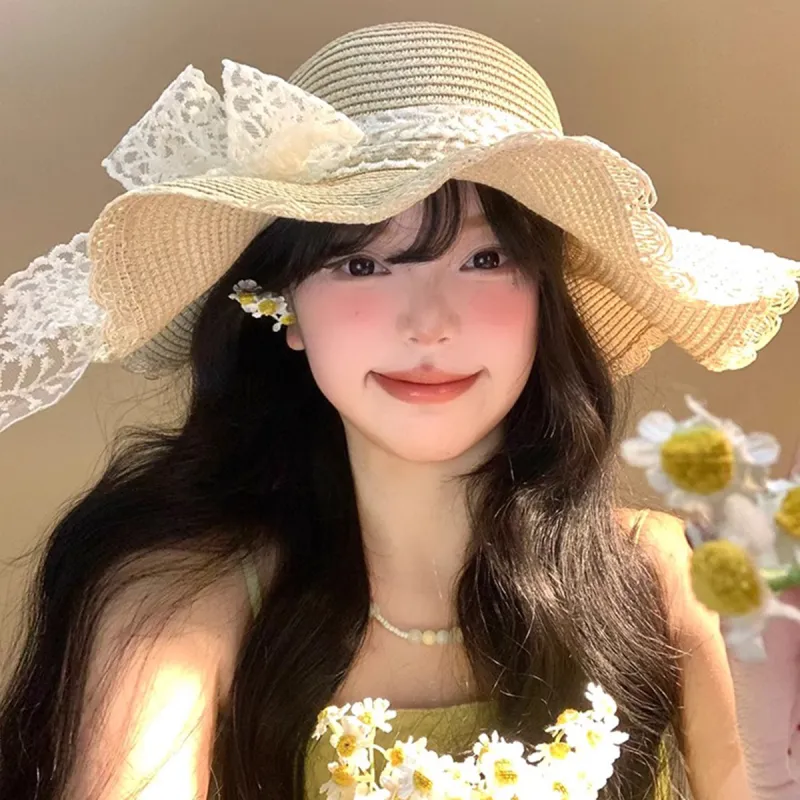 ZANC Straw Woven Sun Protection Hats Unisex-2