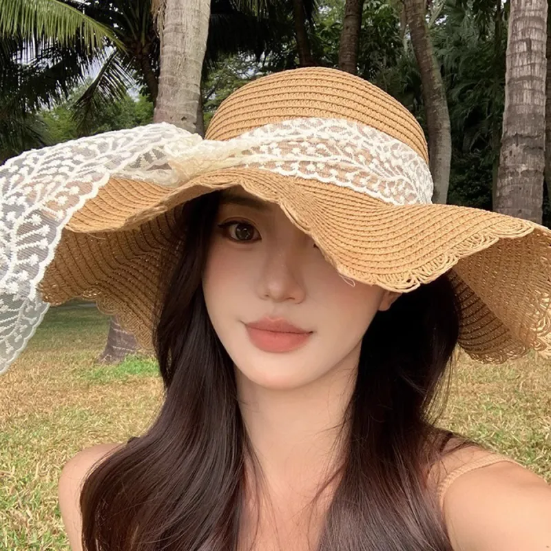 ZANC Straw Woven Sun Protection Hats Unisex-8