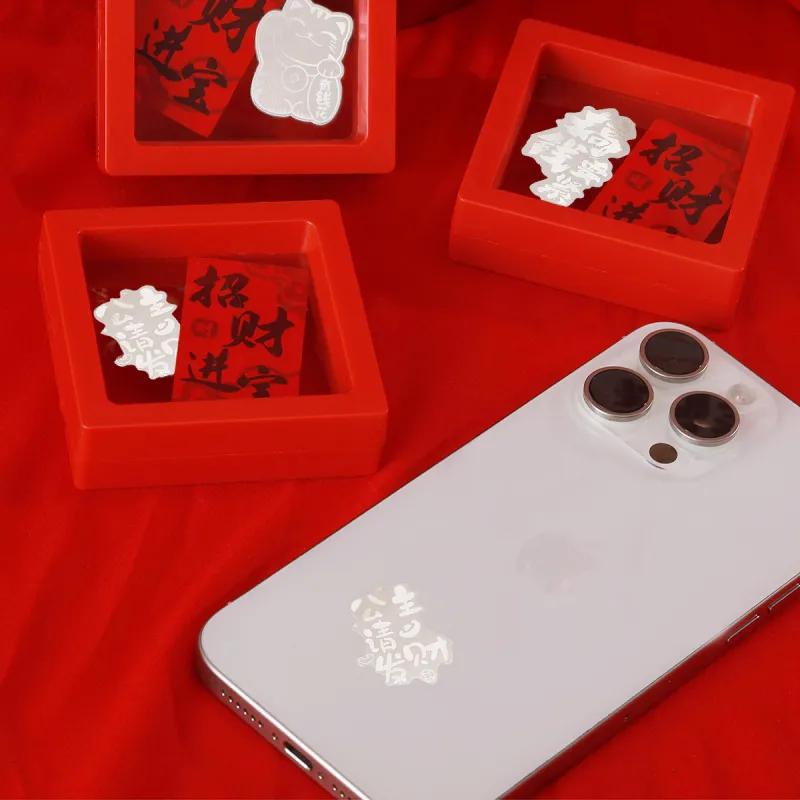 ZANC Sterling Silver Cell Phone Sticker Unisex-1