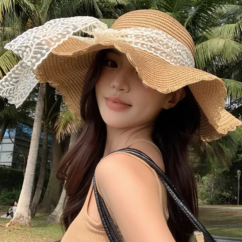 ZANC Straw Woven Sun Protection Hats Unisex-9