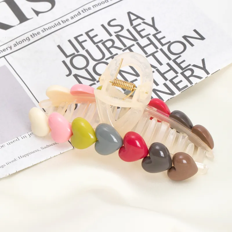 ZANC Acrylic Hair Clips Women's Multiple Colors-4