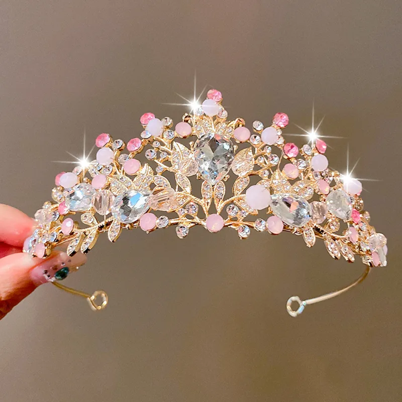 ZANC Alloy Zircon Headbands Women's Pink-2