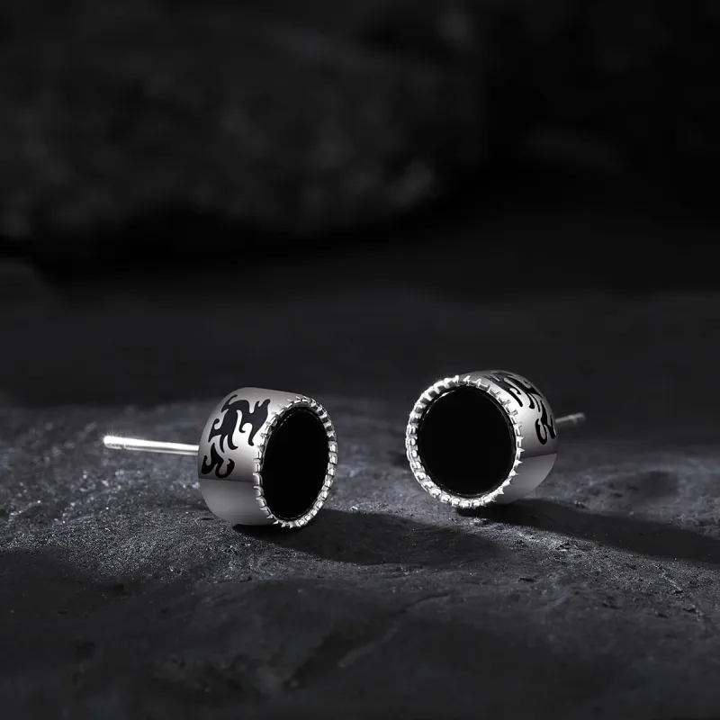 ZANC 999 Fine Silver Stud Earrings Unisex-4