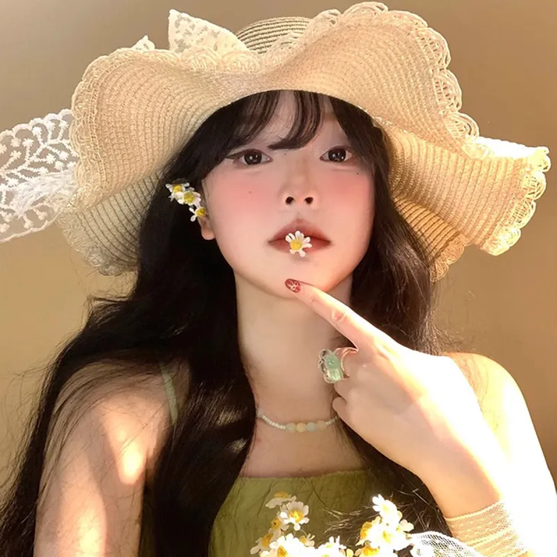 ZANC Straw Woven Sun Protection Hats Unisex-3