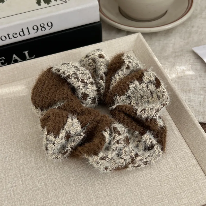 ZANC Flannelette Hair Tie Women's Black/White/White/Brown-7