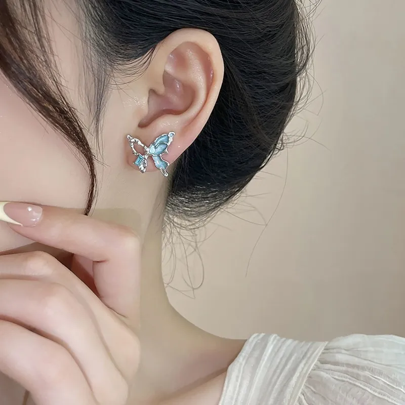 ZANC Alloy Stud Earrings Women's-4