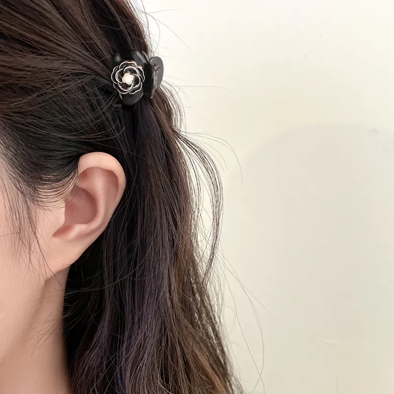 ZANC Acrylic Hair Clips Women's Black White-21