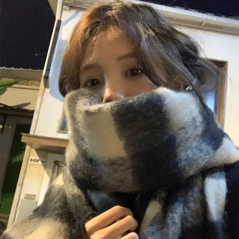 ZANC Polyester Knit Scarves Unisex-1