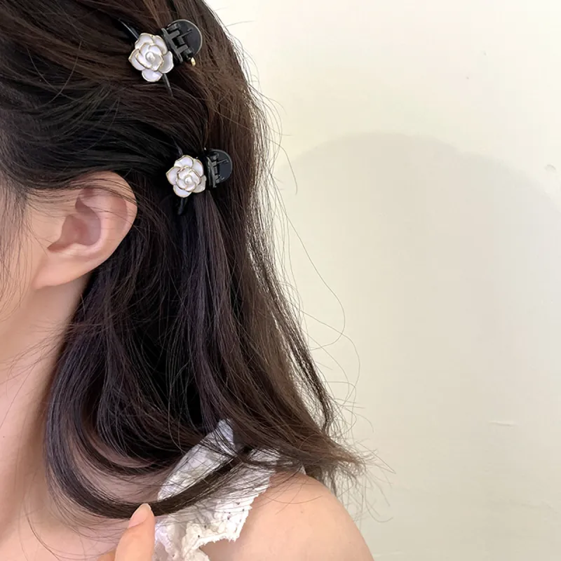 ZANC Acrylic Hair Clips Women's Black White-9