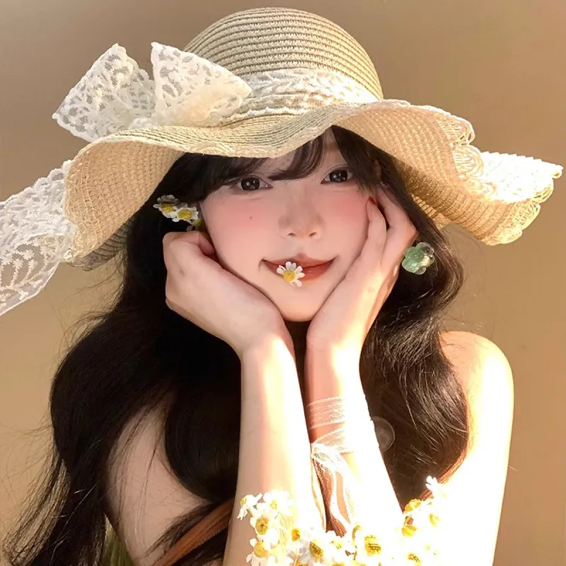 ZANC Straw Woven Sun Protection Hats Unisex-1