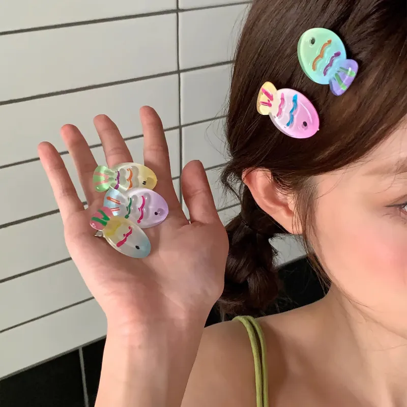 ZANC Acrylic Hair Clips Women's Multiple Colors-5
