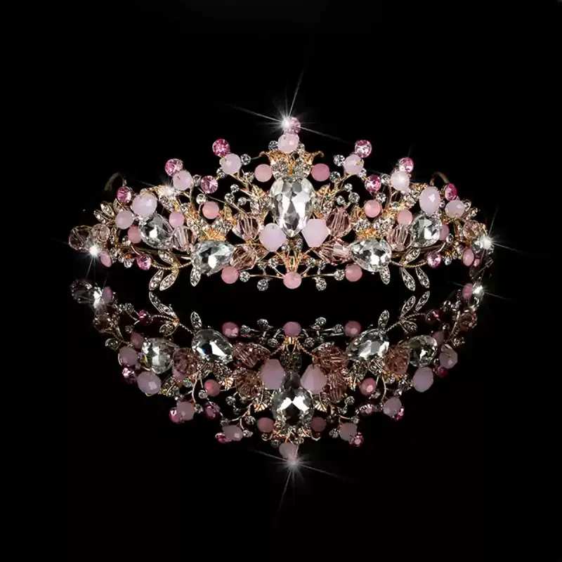 ZANC Alloy Zircon Headbands Women's Pink-1