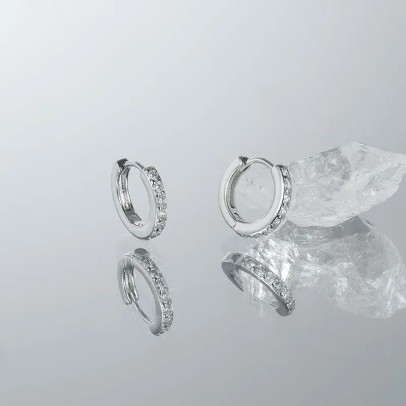 ZANC S925 Silver Stud Earrings Women's-6