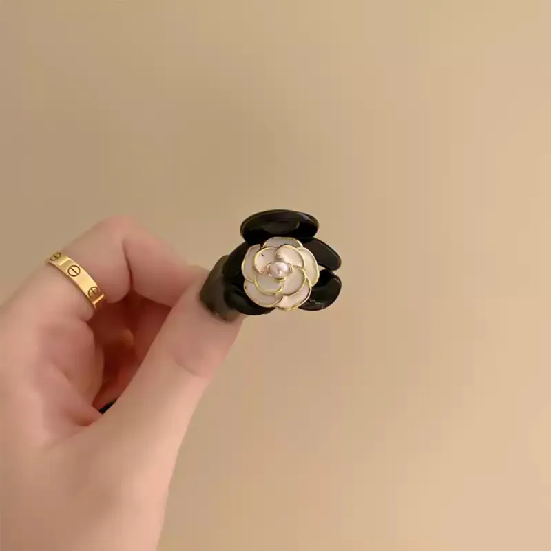 ZANC Acrylic Hair Clips Women's Black White-23